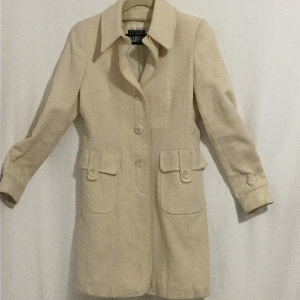 MARVIN RICHARDS CREAM WINTER WOOL COAT